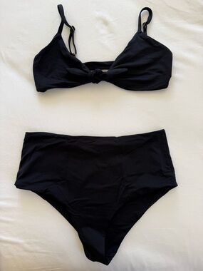Black Two-Piece Knot Bikini Set